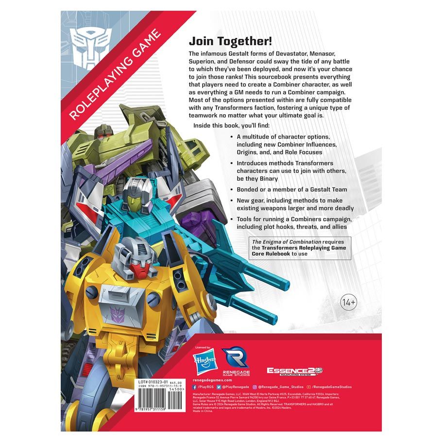 Transformers Role Playing Game - The Enigma of Combination